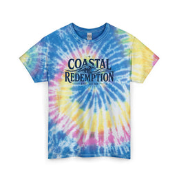 Coastal Faith T-Shirt | Coastal Redemption Est. 33 AD Tie-Dye Wave Graphic | Signature Line | Veteran-Owned | Liberty & Victory Co.