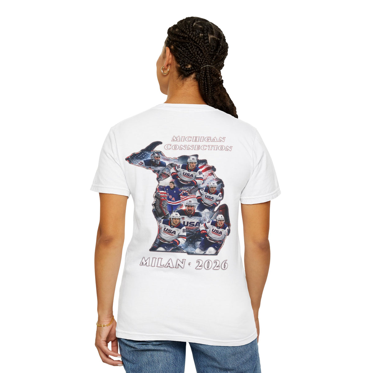 USA Hockey T-Shirt | Michigan Milan 2026 Patriotic Tee | Veteran-Owned | Liberty & Victory