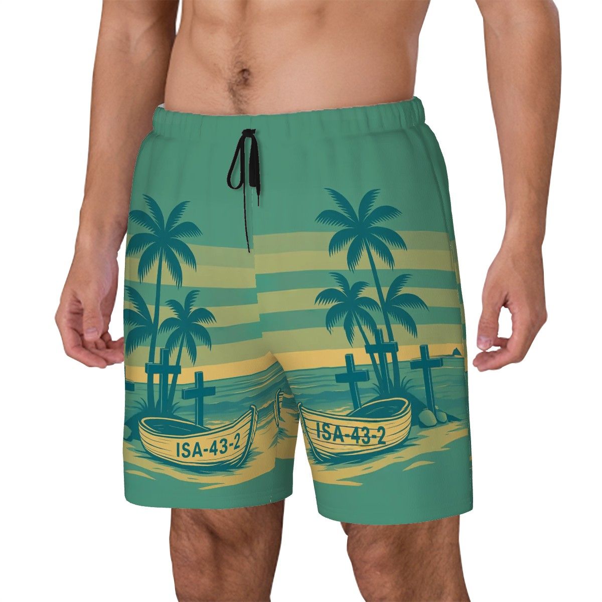 Salt & Salvation — Isaiah 43:2 All-Over Print Swim Trunks