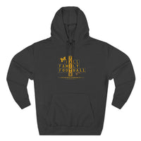 Faith & Sport | Fall Family Football — Hoodie | Faith Runs Through It-Michigan Edition | Game Day Faith Hoodie | Veteran-Owned Small Business | Liberty & Victory Co.