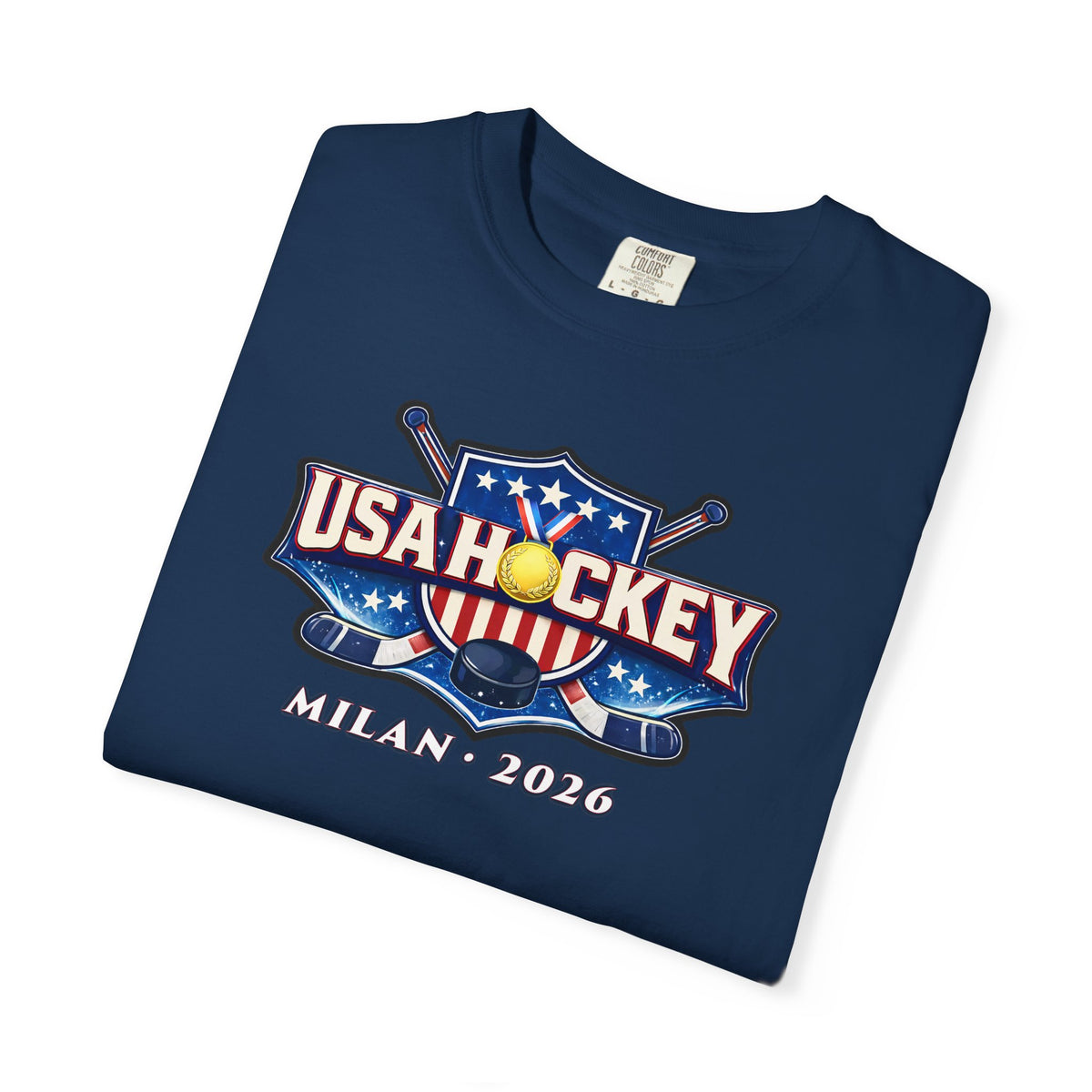 Patriotic T-Shirt | USA Hockey Milan 2026 | Michigan Connection Hockey Tee | Liberty & Victory