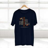 Faith & Sport | Fall Family Football — T-Shirt Faith Runs Through It-Denver Edition | Game Day Faith Tee | Veteran-Owned Small Business | Liberty & Victory Co.