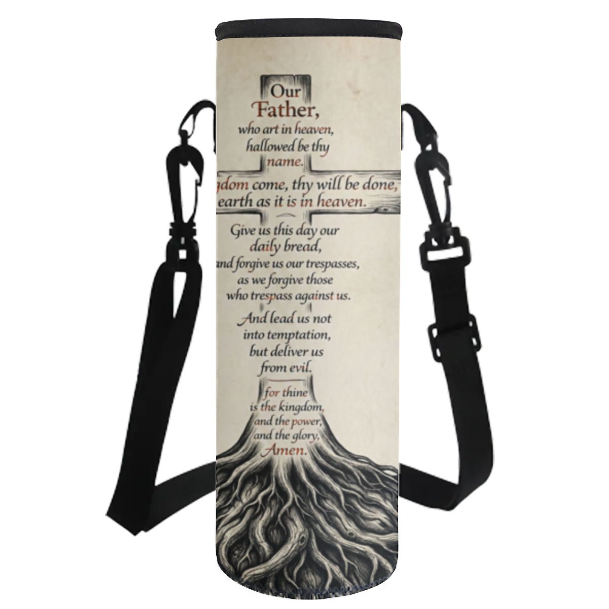 The Lord's Prayer Rooted - Large Water Bottle Sleeve