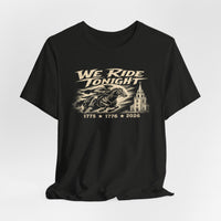Patriotic Christian T-Shirt | We Ride Tonight | 1776 Founders Line | Original Midnight Rider | Liberty & Victory Co.