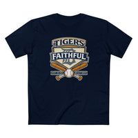 Faith & Sport T-Shirt | Tigers Faithful Vintage Baseball Crest Tee | Victory-In-One | Liberty & Victory