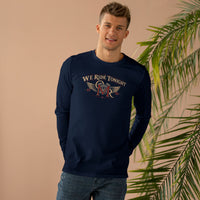 Patriotic Biker Long-Sleeve T-Shirt | We Ride Tonight Winged Engine & RWB Eagle | AS Colour 5029 | Signature Line | Veteran-Owned | Liberty & Victory Co.