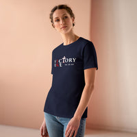 Faith & Sport Women's T-Shirt | Victory One Minimalist Logo Tee | Veteran-Owned | Liberty & Victory Co.