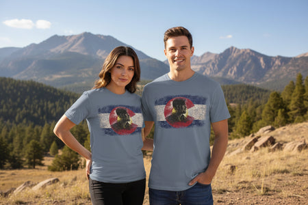 Colorado 4Victor Flag Vintage Silhouette T-Shirt