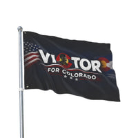 Double-Sided | Campaign Supporter Flag Victor for Colorado | Double-Sided | American Flag + Colorado Emblem | Liberty-In-One | Veteran-Owned | Liberty & Victory Co.