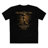 Patriotic Veteran T-Shirt | Freedom Isn't Free | Memorial Tribute Tee | Liberty & Victory Co.