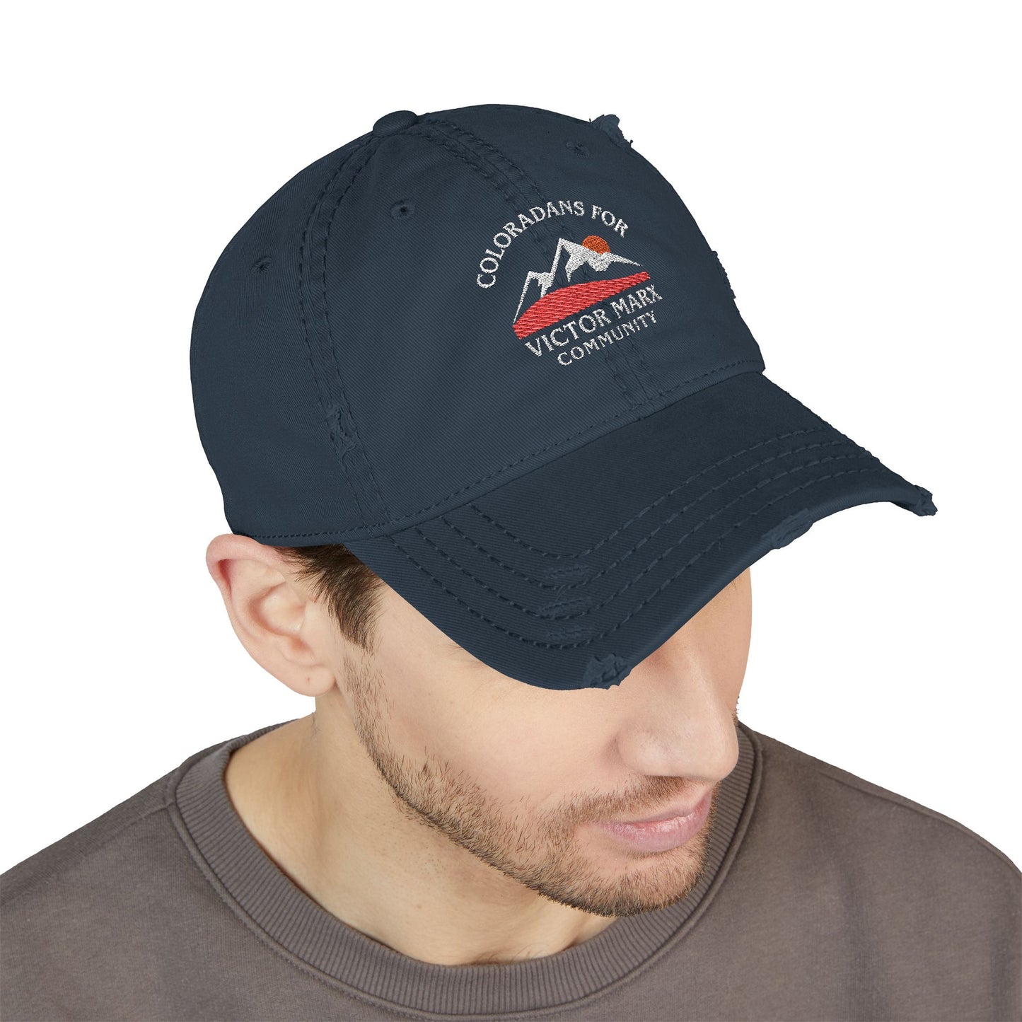 Victor Marx for Colorado | Distressed Embroidered Dad Hat | CFVM | Liberty & Victory Co.