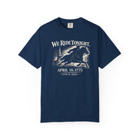 Patriotic T-Shirt | We Ride Tonight Paul Revere America 250th Tee | Liberty-In-One | Liberty & Victory