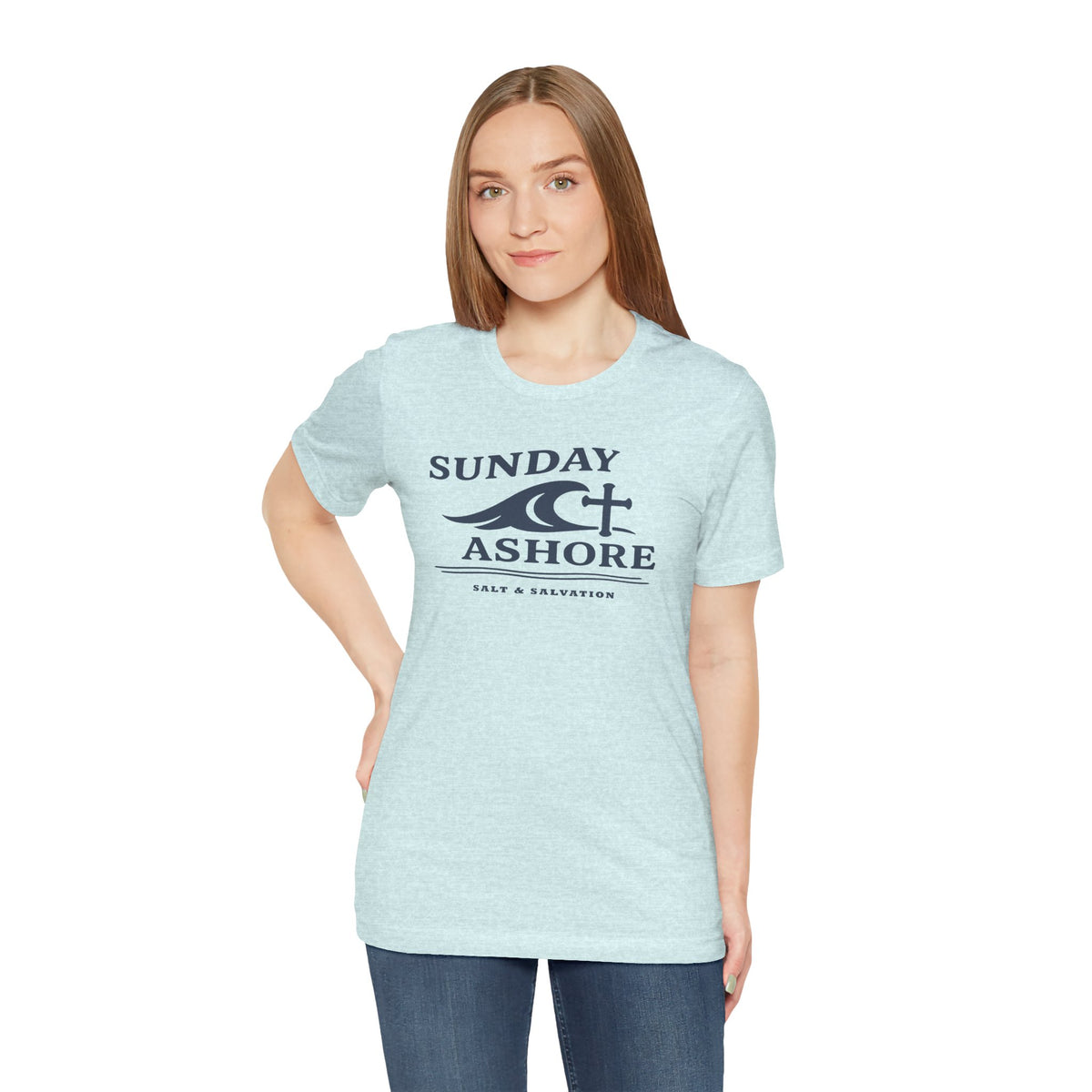 Sunday Ashore Tee | Coastal Surf Faith T-Shirt