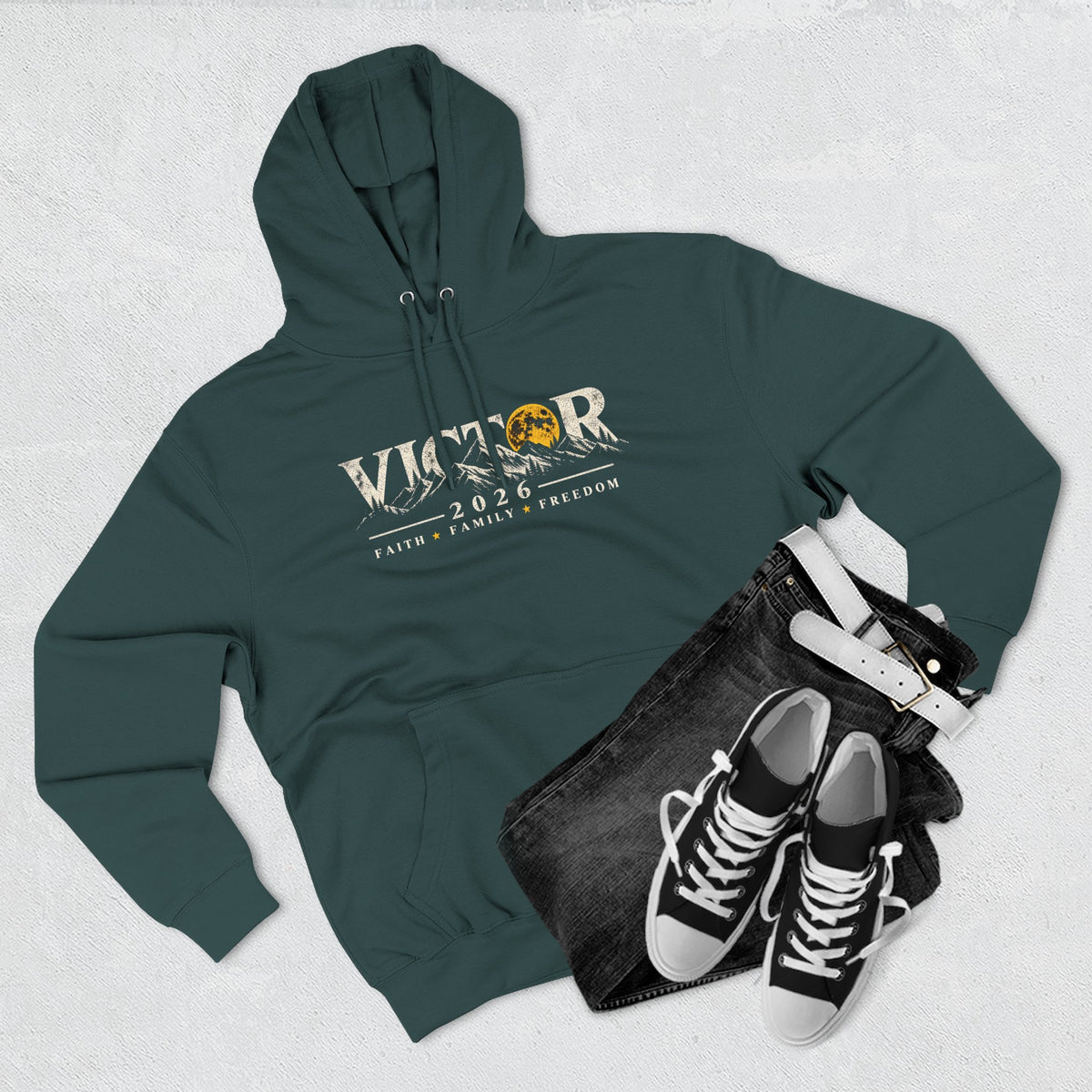 Coloradans for Victor Marx | Victor 2026 Moon & Mountains Hoodie | CFVM | Liberty & Victory Co.