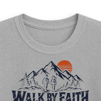 Mountain Faith | Walk by Faith — Siblings Edition Youth T-Shirt Mountain Graphic | Veteran-Owned Small Business | Liberty & Victory Co.