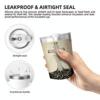 The Lord's Prayer Rooted - 12oz Stainless Steel Water Bottle with Straw