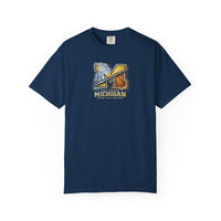 Michigan Wolverines T-Shirt | Final Four & Frozen Four Champion Goes Through Garment-Dyed Tee | Victory-One | Liberty & Victory