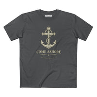 Christian Coastal T-Shirt | Come Ashore Antique Anchor Rope Nautical Faith Tee | Salt & Salvation | Liberty & Victory