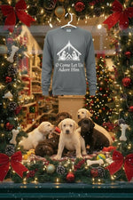 O Come Let Us Adore Him â€“ Nativity Pups Christmas Crewneck