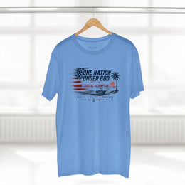 Salt & Salvation Patriotic T-Shirt | One Nation Under God × Coastal Redemption | Family Faith Freedom | Signature Line | Veteran-Owned | Liberty & Victory Co.