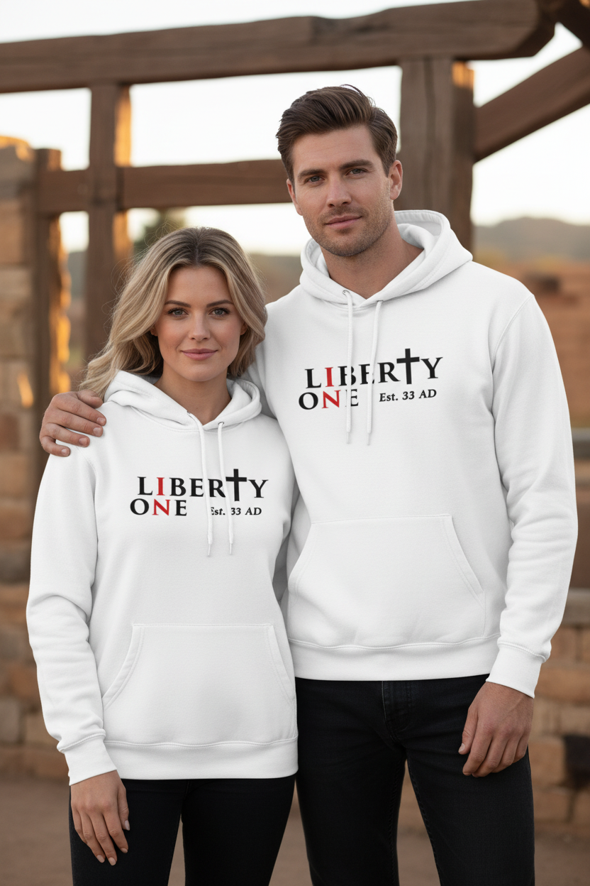 Patriotic Faith | Liberty-In-One™ Heavyweight Fleece Hoodie Premium Embroidery | Liberty & Victory Co.