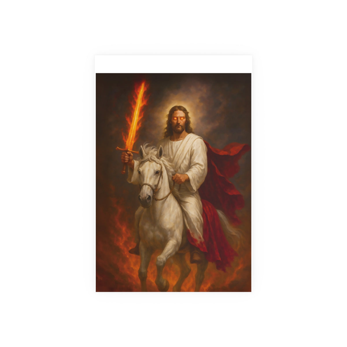 Jesus on White Horse Poster | Religious Wall Art Print