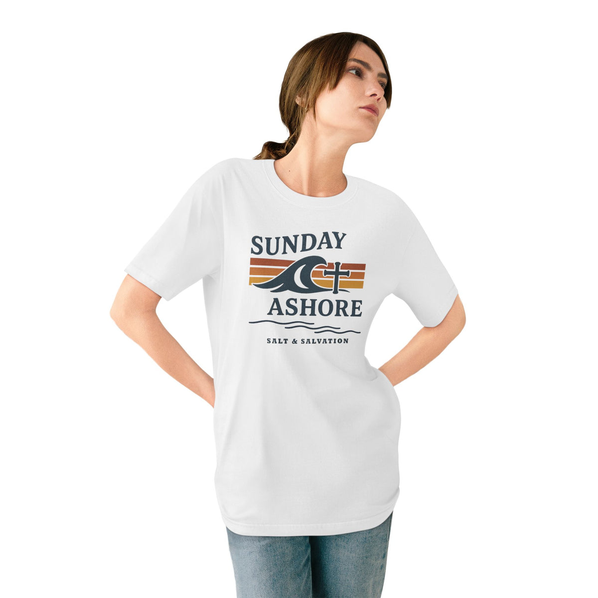 Sunday Ashore T-Shirt — Vintage Coastal Surf Tee