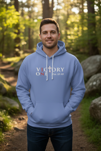 Christian Hoodie Big and Tall | Victory in One Faith Sweatshirt | Veteran-Owned | Liberty & Victory