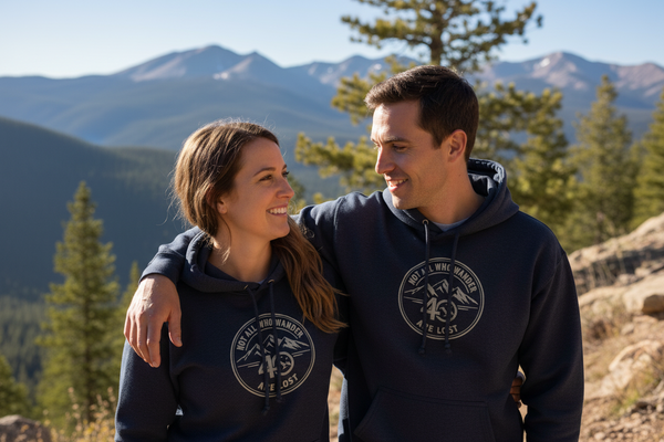 Christian Hoodie | Not All Who Wander Elite Fleece Hoodie | Faith-Based Apparel | Liberty & Victory