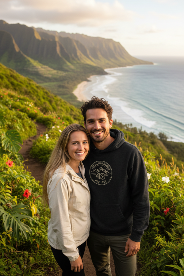 Christian Hoodie | Not All Who Wander Elite Fleece Hoodie | Faith-Based Apparel | Liberty & Victory