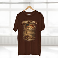 America 250 T-Shirt | Just Getting Started 1776 | Patriotic Christian Apparel | Liberty & Victory