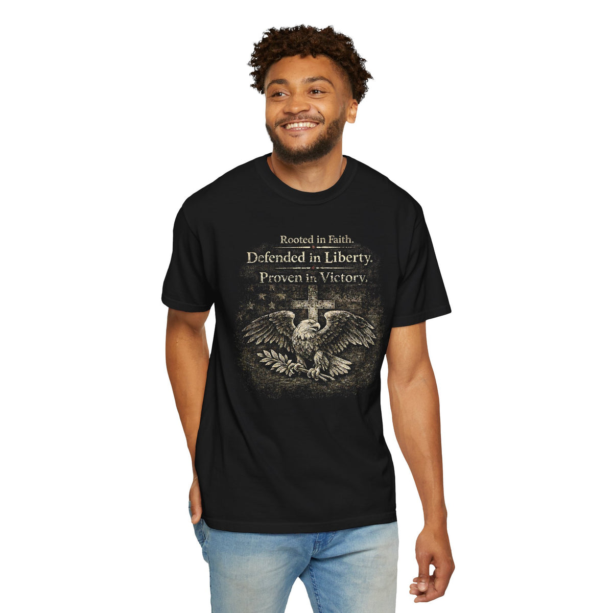 Rooted in Faith Eagle Tee | Christian Patriotic Shirt