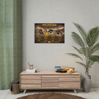 Michigan Wolverines Poster | University of Michigan Legacy in Sports Championship Wall Art | Victory-One | Liberty & Victory