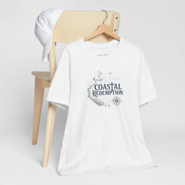 Coastal Faith T-Shirt | Coastal Redemption Nautical Chart Compass Tee | Salt & Salvation | Veteran-Owned | Liberty & Victory Co.