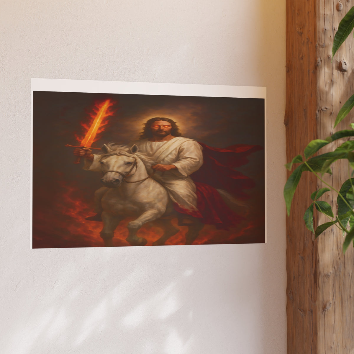 Jesus on White Horse Poster | Religious Wall Art Print