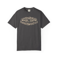 Mountain Faith | Walk By Faith — T-Shirt Mountain Wreath | Veteran-Owned Small Business | Liberty & Victory Co.