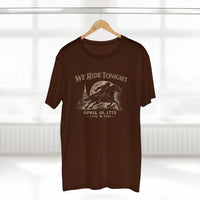 Patriotic Faith | We Ride Tonight — T-Shirt | April 18, 1775 × 1776–2026 OMR | Veteran-Owned Small Business | Liberty & Victory Co.