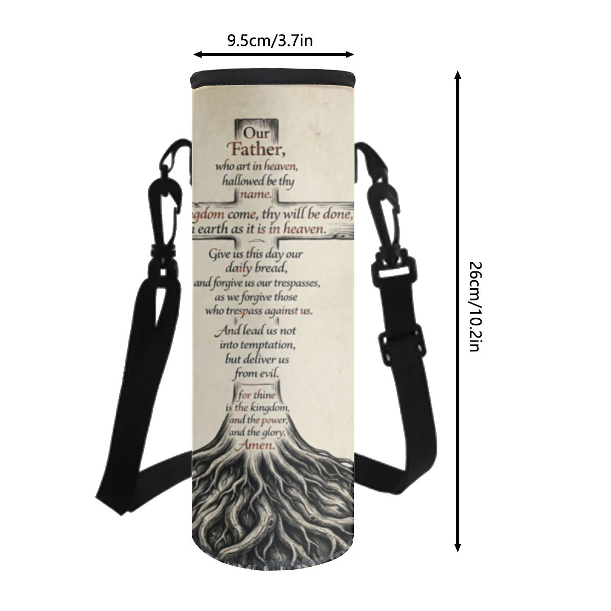 The Lord's Prayer Rooted - Large Water Bottle Sleeve
