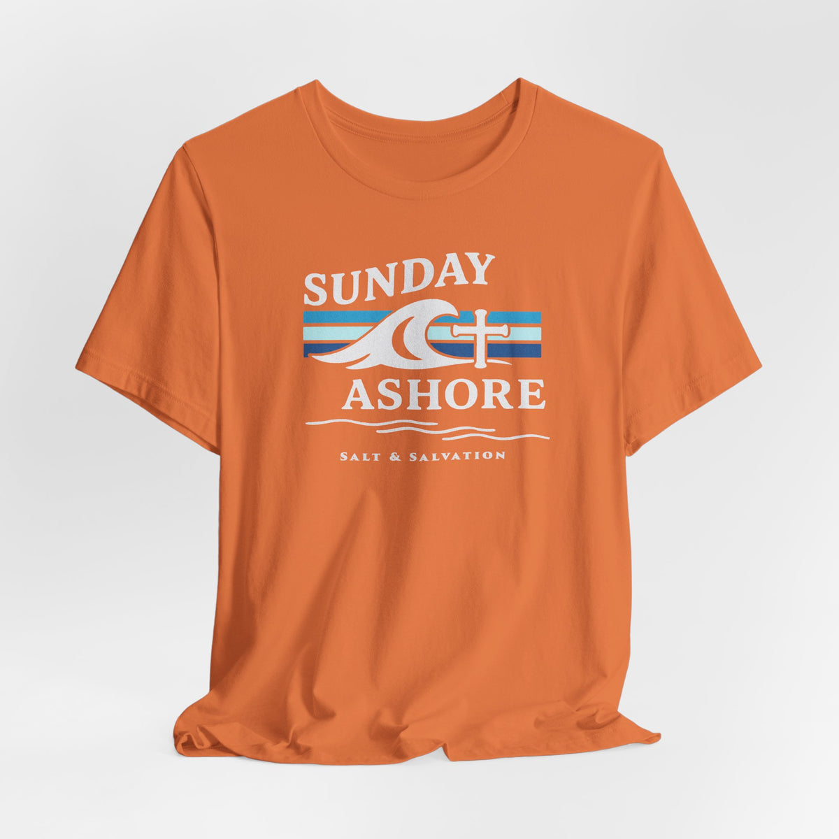Sunday Ashore Beach Tee | Coastal Surf Faith T-Shirt
