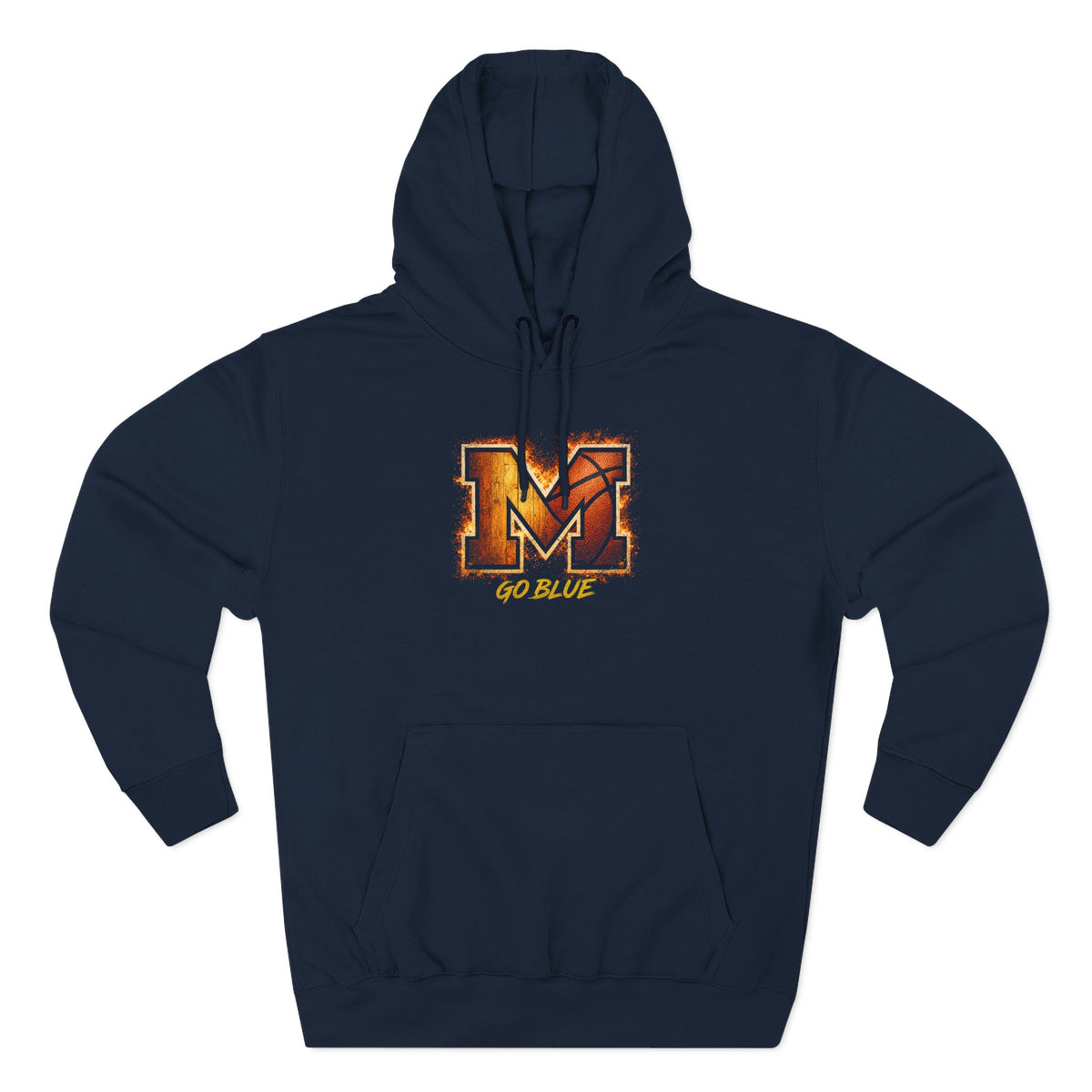 Michigan Wolverines Hoodie | Go Blue National Champions Vintage Block M Pullover Sweatshirt | Victory-One | Liberty & Victory