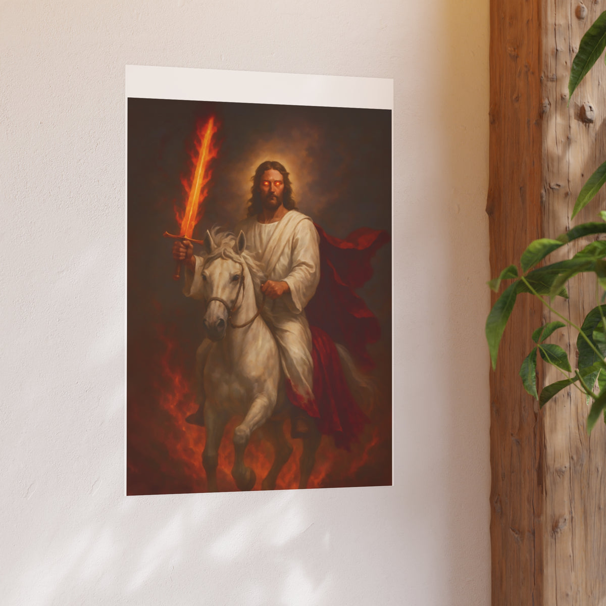 Jesus on White Horse Poster | Religious Wall Art Print