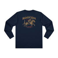 Patriotic Long Sleeve T-Shirt | Original Midnight Rider | Revere Edition | Horses + Midnight Scene | Liberty-In-One | Signature Line | Veteran-Owned | Liberty & Victory Co.