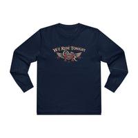 Patriotic Biker Long-Sleeve T-Shirt | We Ride Tonight Winged Engine & RWB Eagle | AS Colour 5029 | Signature Line | Veteran-Owned | Liberty & Victory Co.