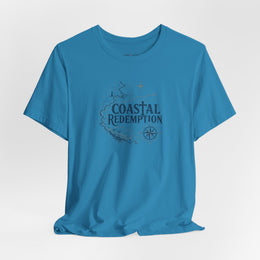Coastal Faith T-Shirt | Coastal Redemption Nautical Chart Compass Tee | Salt & Salvation | Veteran-Owned | Liberty & Victory Co.