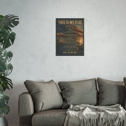 Patriotic Wall Art | This Is My Flag Coastal Lighthouse Rolled Poster | Veteran-Owned | Liberty & Victory Co.