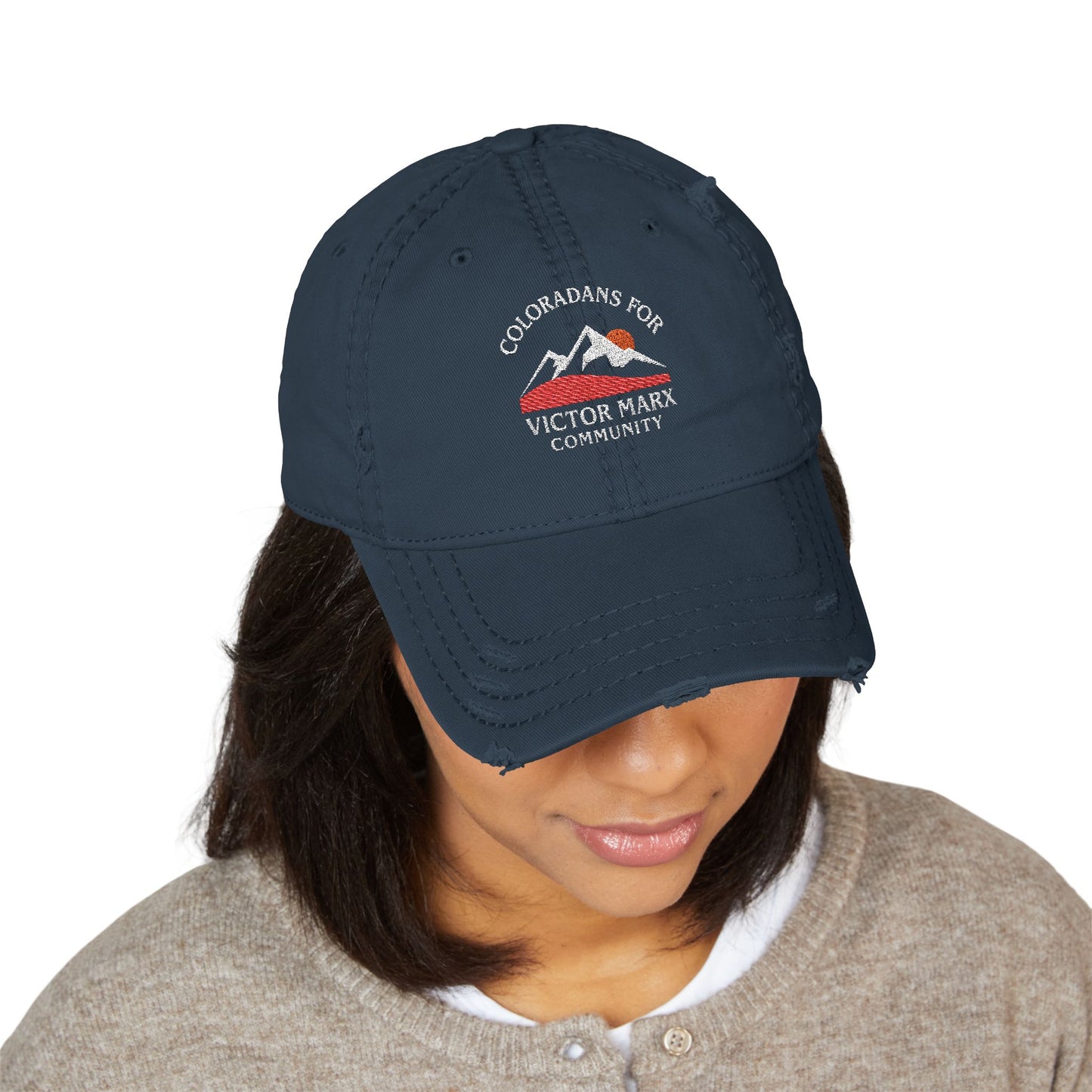 Victor Marx for Colorado | Distressed Embroidered Dad Hat | CFVM | Liberty & Victory Co.