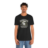 Faith & Sport T-Shirt | Spartan Faithful Helmet Graphic Tee | Victory-In-One | Liberty & Victory