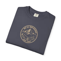 Mountain Faith | Not All Who Wander Are Lost — Heritage Tee | Going Fast Enough to Get There | Veteran-Owned Small Business | Liberty & Victory Co.