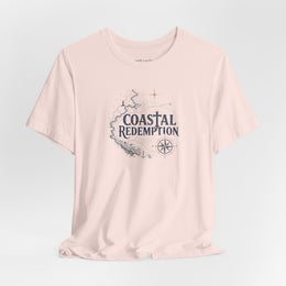 Coastal Faith T-Shirt | Coastal Redemption Nautical Chart Compass Tee | Salt & Salvation | Veteran-Owned | Liberty & Victory Co.