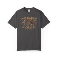 Christian Patriotic T-Shirt | One Nation Under God USA 250 Garment-Dyed Tee | Veteran-Owned | Liberty & Victory Co.